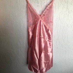 Contrast Lace Satin Slips With Thong